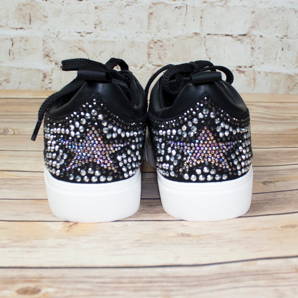Black Madden sparkle star sneakers - Picture 2 of 8